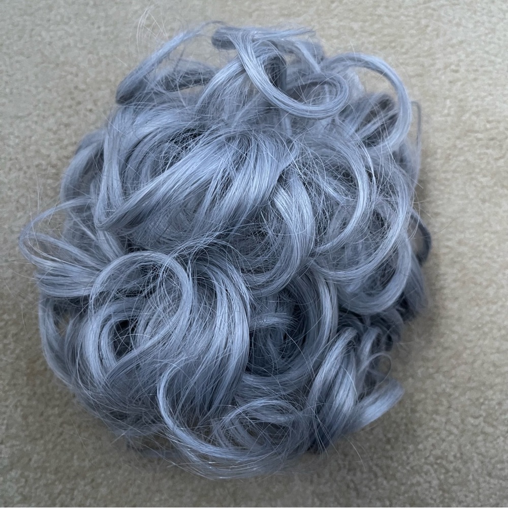 SWACC Hair Extension Synthetic Ponytail Bun Wrap With Two Built-In Combs (GRAY)